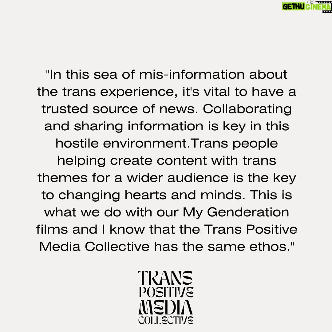 Fox Fisher Instagram - The incredible @thefoxfisher is a valued supporter of TPMC and shared their thoughts on the importance of our work - “In this sea of mis-information about the trans experience, it’s vital to have a trusted source of news. Collaborating and sharing information is key in this hostile environment.Trans people helping create content with trans themes for a wider audience is the key to changing hearts and minds. This is what we do with our My Genderation films and I know that the Trans Positive Media Collective has the same ethos.”