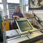 Fox Fisher Instagram - The awesome team at @switchboardlgbt came to @inkspotpress to create a batch of screen prints and it was such a pleasure to teach them. I think everyone was giddy to be out of the office and getting their hands dirty with ink. Switchboard is an incredibly important charity, creating a safety net for LGBTQIA+ people in their toughest times. I’m so proud to be an Ambassador for them and it felt good to enable them to blow off some steam and get creative. #screenprint #lgbtqia #arty #limitededition #transart #queerart #lgbtart #transartist