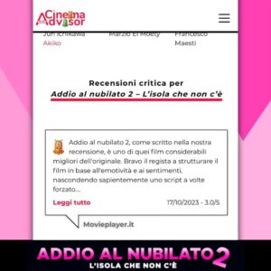 Francesco Apolloni Instagram - Grazie a tutti voi per aver dedicato del tempo a guardare il nostro film "Addio Nubilato 2" su Amazon Prime! Siamo grati per il vostro supporto e apprezziamo ogni spettatore che si è unito a noi in questa avventura.

Speriamo che abbiate sorriso, vi siate emozionati e goduto della storia tanto quanto noi abbiamo amato crearla. Grazie ancora per essere parte di questa esperienza e continuate a seguirci per ulteriori progetti emozionanti!

@junichikawaofficial @antonia_liskova_official @laurachiatti82 @_enula_ @chiarafrancini 
@_IBRAHIMAGUEYE @_notari_alessandro @philip.ishchenko @francesco.penacci @francescomaesti @fabriziopablonardi @startalentiofficial @filippodecarli @faustocabra @marzio.elmoety @imdanielbondi @la.scarci @giuseppepizzzo @jadepirovano @florinda.martucciello
Alla Krasovitzkaya, @paolo_triestino @marzio.elmoety Marzio El Moety, Messi Halilovic, Valentino Halilovic, @philip.ishchenko Ishchenko, @francescomaesti francesco panacci Alessandro Federico, Nico Di Renzo, Daniel Bondì, Edoardo David Galliani, @lorenzozuffi , Jade Pirovano, Giuseppe Pizzo, Antonio Abrescia, Giovanni Bertoia, Shmuel Haddad, Rado Murarasu, Martina Palmeri, Sergio Pancaldi, Jonathan Piazza, @daly_kally Livio Vasieri @giuseppepizzzo

Love ❤️
Francesco

#PrimeVideo #Addioalnubilato #Commedia #Film #Amicizia #Amoremio #Crescitapersonale #filmitaliani #filmitaliano #filmcommunity #filmproduction