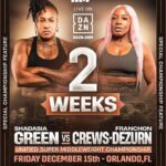 Franchon Crews Dezurn Instagram - No More Talk 2 Weeks Till I Get Active ✨😁✨ Getting That @wbcboxing Title Co-Main Event Live On @daznboxing. @jakepaul Closing Out With Main Event. Presented By @mostvaluablepromotions 🎟 Tix On Sale Link In Bio 🎟 Come Enjoy Fight Week At @cariberoyaleorlando Press conference: WED DEC 13 Public Weigh-in: THRS DEC 14 Fight Night: FRI DEC 15 #PaulAugust