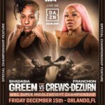 Franchon Crews Dezurn Instagram - @wbcboxing CROWN ✨ 👸🏾 ✨ DEC 15th. Orlando, Fl Co- Main To @jakepaul Live On @daznboxing Thank you To Peter, @mostvaluablepromotions & All Parties For Getting This Done. Finishing 4th Qtr. 2023 On A Strong Note #WomensBoxing #Blessed 🎟 LINK IN BIO TICKETS 🎟 #CrewsDezurnGreen #GreenCrewsDezurn #JakePaul #Boxing #WBC #Undisputed #PaulAugust Orlando, Florida