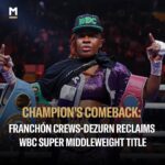 Franchon Crews Dezurn Instagram - If you bet $100,000 on @thehhdiva to win via decision last night, you would have won $680,000😳 We had no doubt the World Championship would be back in your possession🔥 Shop Franchon’s exclusive products on MILLIONS.co - link in bio🔗 #millionsdotco #franchoncrewsdezurn #thehhdiva #boxing #wbcboxing #supermiddleweightchampion
