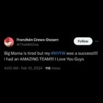 Franchon Crews Dezurn Instagram - Big Mama Needs To Recharge 🪫… Thank You To My Team Who Saw & Supported My Secret Place Fashion Experience Vision Designer: @thehhdiva / @thehhdezearned Producer: @katwalkboutique Stylist Asst. @euvraze Asst Facilitator: @glenndezurnjr Hair: @milroybharried @pobstudio2_salon Makeup: @sieglam @raquelcbby Hair Sponsor: @newyorkbeautysupply_yorkpa Photog: @nando.in.dc When You Stop Learning You Stop Growing & When You Stay Comfortable You Never Evolve To Your True Potential. I learned & Grew So Much From This Experience. I Was DEFINITELY Outside Of My Comfort Zone. What I Am Comfortable In Is Being Myself And Knowing I Am Everything I Say I Am Plus More…. I’m Just Waiting On The Rest Of The World To Catch Up 💅🏾 Thank You All My Beautiful Models All My Beautiful Guest Who Took Time To Come See My Show @risenyfw @pozativpromo Thank You For The Opportunity To Showcase On Such An Amazing Platform. Can Not Wait To See Your Continued Successful Growth & Prosperity. Excited To Share My #NYFW Debut with Some Exciting Content… Stay Tuned