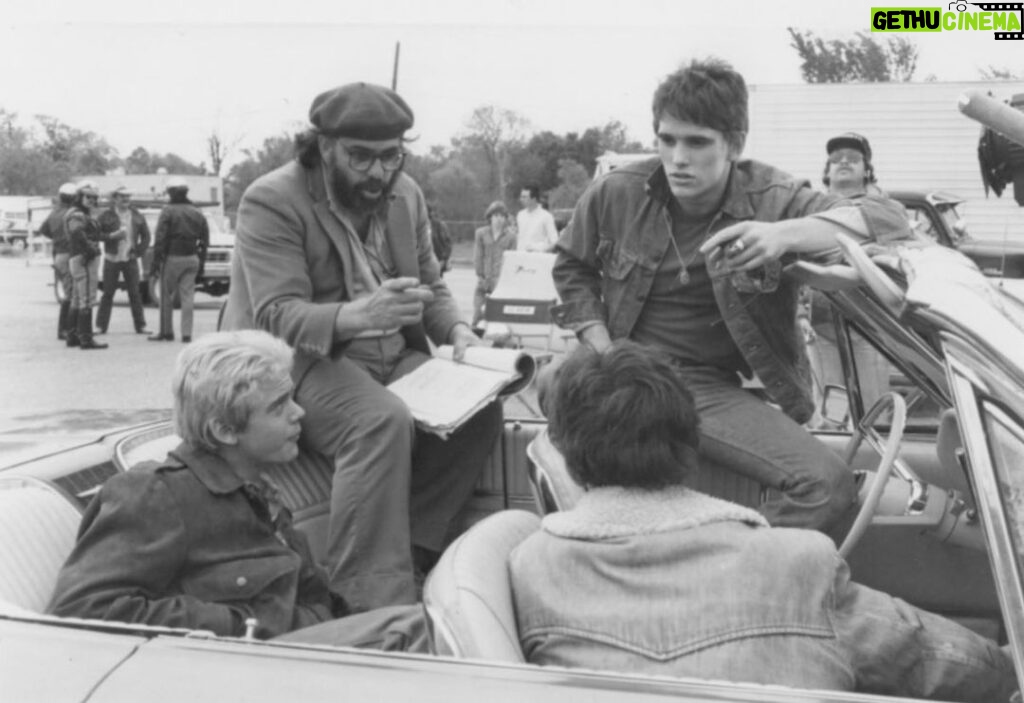 Francis Ford Coppola Instagram - Talking about the scene on the set of The Outsiders VS talking about the scene on the set of @megalopolisfilm 40 years later. On The Outsiders, I deliberately divided the actors into two groups on set - the Greasers and the Socs, so that their living conditions, meals and housing were ‘priviledged’ or ‘disadvantaged’, breeding the sense of inequality in the book. In the mornings, we all did Tai Chi with a professional instructor together every working day, to also build a sense of togetherness. My way of working tries to give actors an advantage any way possible.