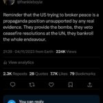 Frankie Boyle Instagram - #ceasefirenow