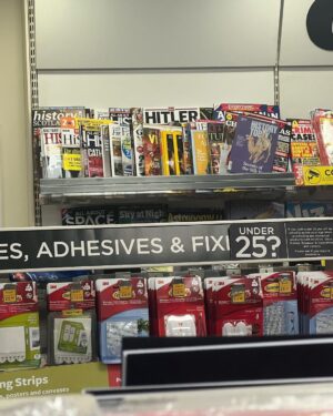 Frankie Boyle Instagram - The magazine at the back just seems to be called “Hitler”