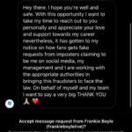 Frankie Boyle Instagram - Although this person has captured my tone perfectly, they are not me