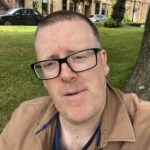 Frankie Boyle Instagram – Back from holiday and writing under a tree, as the Lord intended. That little thing on my throat turned out to be a bit of leaf, and not a Coco Pop, or whatever you were imagining
