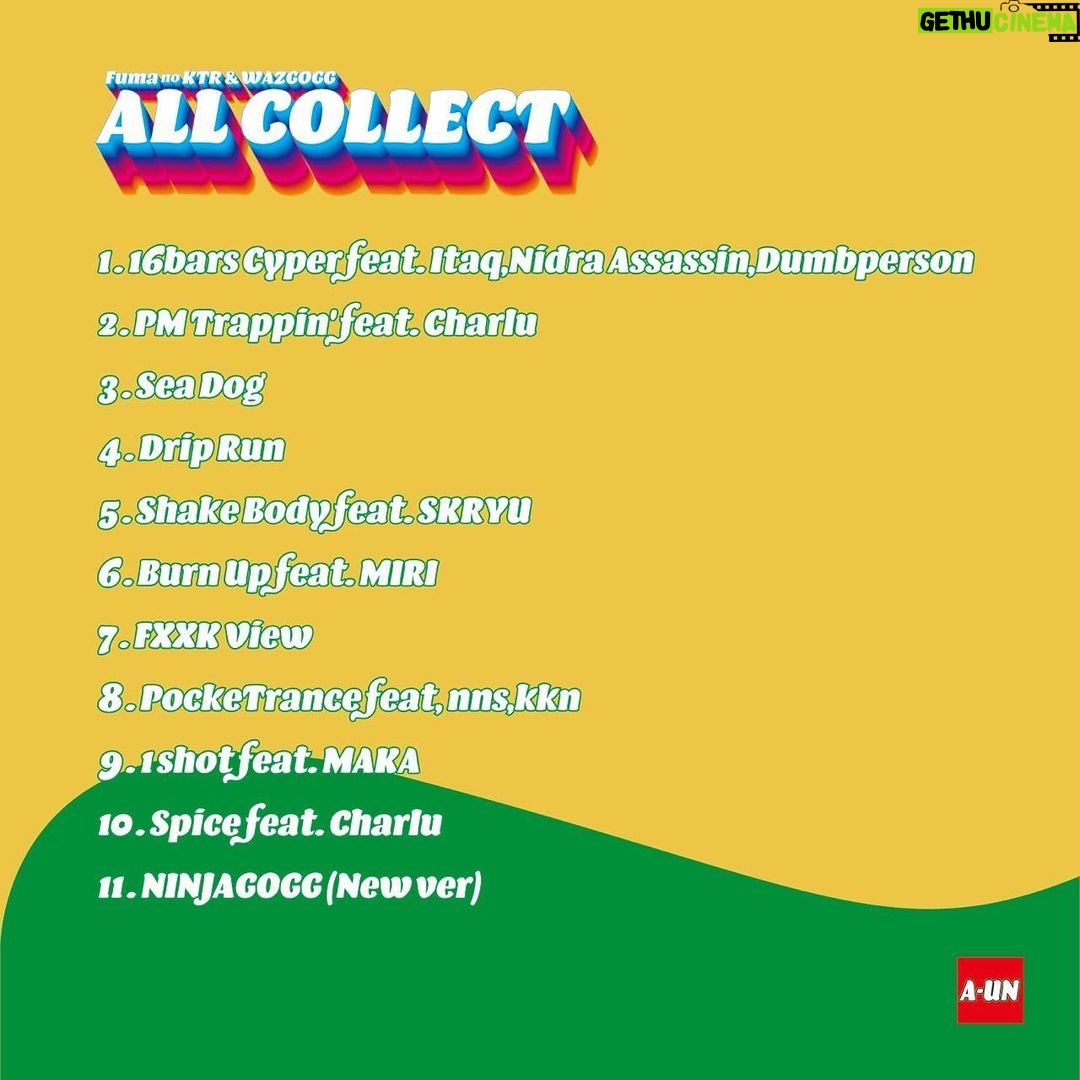 Fuma no KTR Instagram - Fuma no KTR&WAZGOGG コラボアルバム 「ALL COLLECT」release Now!