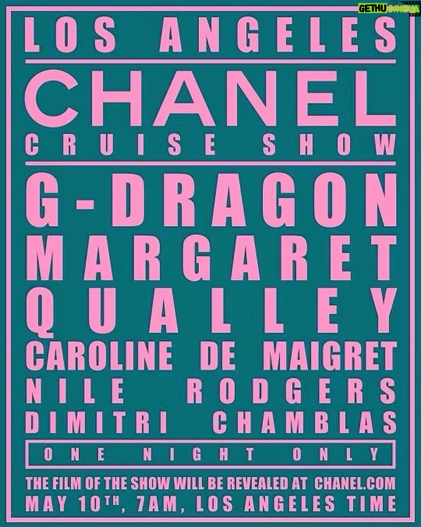 G-Dragon Instagram - #AD @chanelofficial #Chanelcruiseshow