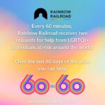 Gabe Dunn Instagram – I’ve spent a lot of time heart sick and thinking about what to do. I wanted some tangible way to help people and I’ve always been inspired by the work of Rainbow Railroad. If you’ve never heard of them, they’re an organization that rescues LGBTQIA people from humanitarian crises and dangerous places. Is it a perfect idea to take queer people out of these places? No, but I consider it emergency harm reduction of the highest order. They are INUNDATED with people reaching out for help. Every 60 days, @RainbowRailroad receives 2,441 requests for help from LGBTQI+ people at-risk around the world.

So over the final 60 days of the year, you and I can help support Rainbow Railroad through their annual #60in60 campaign. It’s a campaign they do every year and it comes at a critical time.

This #60in60, Rainbow Railroad is raising funds to help at least 60 people get to safety through emergency evacuation, at least 60 people receive life-saving financial assistance, and at least 60 people receive information services, psychosocial and community supports. 

Visit rainbowrailroad.org/60in60 to learn more and support their work. There’s links to donate and read in my highlights and also to links to apply yourself if you need out of a place because you are LGBTQIA. 

If even one person who wants to can use these services, it’s worth it. In Judaism, פקוח נפש. ♥️