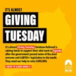 Gabe Dunn Instagram – It’s #givingtuesday right now! @rainbowrailroad is raising funds to support their vital work in Uganda after the government passed some of the most extreme anti-LGBTQI+ legislation in the world. They need our help to raise $400,000. 

Earlier this year, the Ugandan government passed some of the most extreme anti-LGBTQI+ legislation in the world, triggering an unprecedented number of requests for help for Rainbow Railroad. While working towards limited pathways to safety, Rainbow Railroad is collaborating closely with partner organizations on the ground to provide crucial services. 

This Giving Tuesday, all donations made to Rainbow Railroad will fund their work in Uganda, supporting the essential services of partner organizations on the ground. The need for continued funding has never been more critical.

This Giving Tuesday, I’m standing in solidarity with LGBTQI+ Ugandans, by helping Rainbow Railroad raise $400,000. Thanks to the support of a generous donor, the first $50,000 in donations will be matched, dollar for dollar. The time to give is now. Visit rainbowrailroad.org/gt, or visit the link in @RainbowRailroad’s bio.