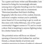 Gabe Dunn Instagram – I can’t wait for u all to meet eve :)

Gender non conforming people are not new. You just haven’t heard about the most important ones. It’s been so wild immersing myself in the world of 1920s queer activism as everything falls apart around us. If you need some inspiration, check out Jonathan’s biography of Eve and get on board for the TV show!! Huge thanks to @arikalisanne and @universaltv and @vervetla and @sssadeghiannn 🏳️‍⚧️🏳️‍🌈 📚✡️🍻