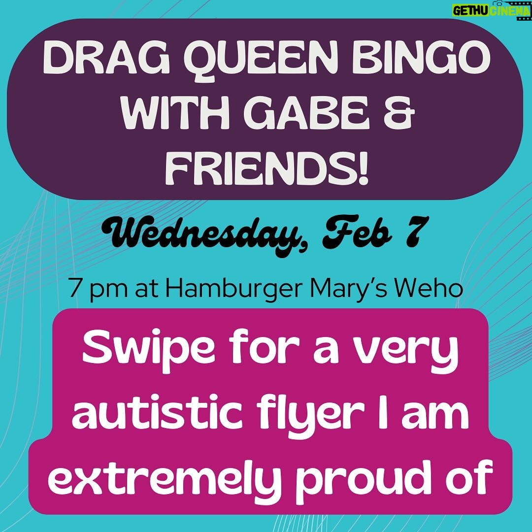 Gabe Dunn Instagram - Reserve your spot and reward the greatest neurodivergent flyer ever made. @hamburgermarysweho Prizes from @21seeds, @isacamillebriones, @missmanhattanny, @allisonraskin, Star Trek, Goosebumps, @yourewrongaboutpod and more!! Plus, confirmed hotties are attending. West Hollywood, California