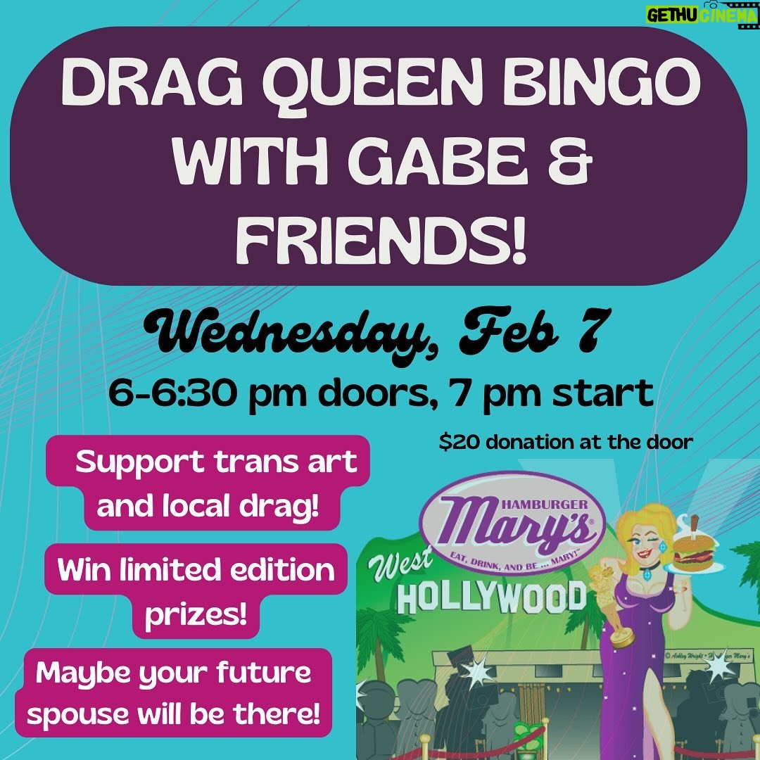 Gabe Dunn Instagram - Reserve your spot and reward the greatest neurodivergent flyer ever made. @hamburgermarysweho Prizes from @21seeds, @isacamillebriones, @missmanhattanny, @allisonraskin, Star Trek, Goosebumps, @yourewrongaboutpod and more!! Plus, confirmed hotties are attending. West Hollywood, California