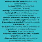 Gabe Dunn Instagram – Reserve your spot and reward the greatest neurodivergent flyer ever made. @hamburgermarysweho Prizes from @21seeds, @isacamillebriones, @missmanhattanny, @allisonraskin, Star Trek, Goosebumps, @yourewrongaboutpod and more!! Plus, confirmed hotties are attending. West Hollywood, California