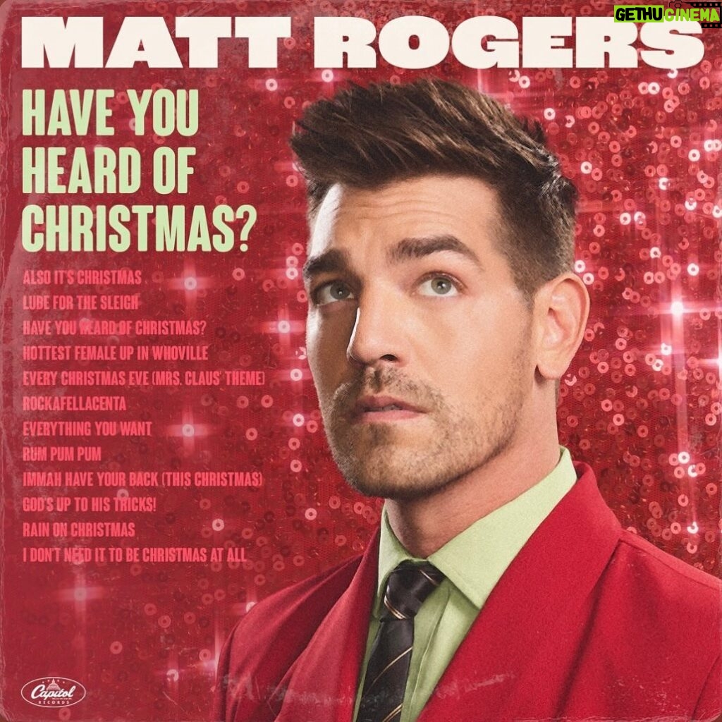 Gabe Lopez Instagram - Congratulations to my pal @mattrogerstho for his new #christmas album, produced by me and @leland! I’m so proud of this album, which has great songwriting by Matt, Leland and @henkiskidu (and killer piano and sax by Henry), additional engineering by @differentsleep, mixing by @terence, mix assistance by Norm Lambert, and mastering by @magicdeatheye. Featuring @whereismuna, @vincint, @fayedunaway, @troyesivan and @honeylarochelle! Released by @capitolrecords on music streaming platforms everywhere. #mattrogers #christmas #christmasmusic #capitoltrecords #leland #gabelopez #troyesivan #muna #bowenyang #vincint #honeylarochelle #haveyouheardofchristmas #comedy #comedyalbum #comedymusic Los Angeles/Hollywood California