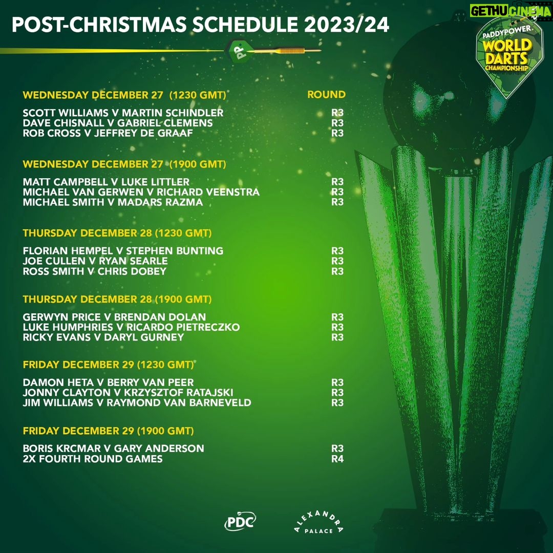 Gabriel Clemens - 7.4K Likes - Weiter geht's am 27.12 im 2.Spiel der Mittagssession🎯😍
Euch einen schönen 1. Weihnachtstag
#pdc #Darts #allypally #paddypowerworlddartschampionship2024