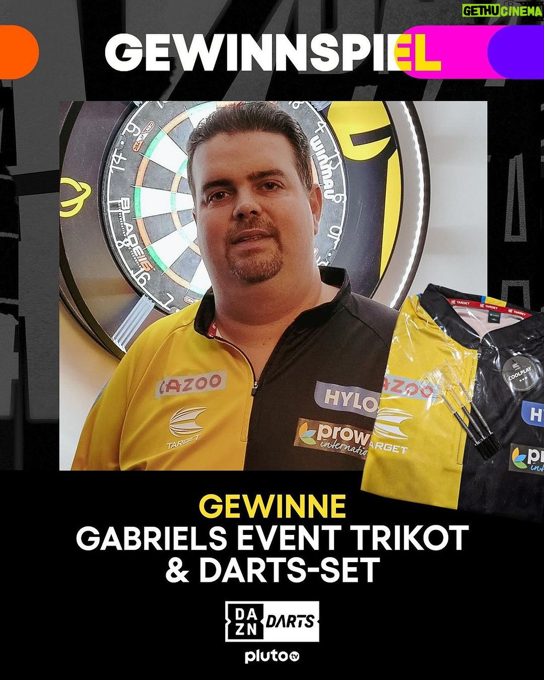 Gabriel Clemens Instagram - 🎯 WIR VERLOSEN EINZIGARTIGE GEWINNE VON GABRIEL CLEMENS! 🎯 Gabriel Clemens vergibt sein Trikot und seine persönlichen Dartpfeile an einen unserer Pluto TV Follower 😍👕🎯 Wie kannst du gewinnen? - Folge uns @PlutoTVDE 👍 - Like den Beitrag ❤️ - Markiere deinen Dart-Buddy und sage uns bis zu welcher Runde Gabriel bei den Players Championship Finals kommt! 😏🎯 🏆 Das Gewinnspiel endet am 27.11 um 13 Uhr. Viel Glück 🍀 AGBs: Die GewinnerInnen müssen sich innerhalb von 24h zurückmelden. Ansonsten verfällt der Gewinnanspruch. TEILNEHMER MÜSSEN MINDESTENS 18 JAHRE ALT SEIN! Für das Gewinnspiel gelten unsere AGBs gemäß https://www.de-landing.corp.pluto.tv/allgemeine-nutzungsbedingungen