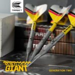 Gabriel Clemens Instagram - The German Giant G2 darts have arrived! Offering multiple grip profiles throughout the barrel, no matter where you hold the dart, there will be something to suit you. Head to the Target Darts website to find out more. #TargetLaunch23
