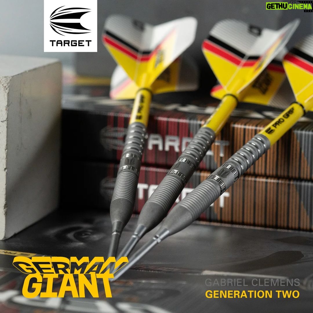 Gabriel Clemens Instagram - The German Giant G2 darts have arrived! Offering multiple grip profiles throughout the barrel, no matter where you hold the dart, there will be something to suit you. Head to the Target Darts website to find out more. #TargetLaunch23