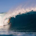 Gabriel Medina Instagram - After 4 years feels good to be back in paradaiss. I love this place💙 Depois de 4 anos, de volta ao paraiso... eu amo esse lugar. 💙 #Teahupoo 📷 @badboyryry_ Tahiti