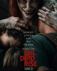 Gabrielle Echols Instagram - Just a wholesome family embrace. Nothing to see here ;) #EvilDeadRise coming out April 21st🩸