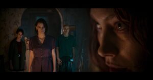 Gabrielle Echols Instagram - For the Deadites who weren’t able to make it to BruceFest this year, Bruce Campbell shared an exclusive look at our family in Evil Dead Rise. Watch as we either come together or are torn apart – only in theaters April 21. #EvilDeadRise