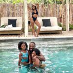 Gabrielle Union Instagram - Waded for moments like this 🖤 #HOFSummer #LakeLife #maythe4thbewithyou #TeamBosh THANK YOU @chrisbosh @mrsadriennebosh 🖤