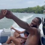 Gabrielle Union Instagram - Waded for moments like this 🖤 #HOFSummer #LakeLife #maythe4thbewithyou #TeamBosh THANK YOU @chrisbosh @mrsadriennebosh 🖤