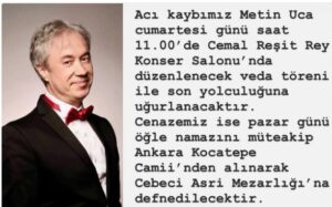 Gani Müjde Instagram - Benim kuşağımdan, kayan ilk kuyrukluyıldız oldu Metin Uca... Sevgimiz yoldaşı olsun...