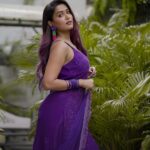 Garima Chaurasia Instagram - Just looking like a wOW! In this JAAMUN purple color 🤪Kuch toh baat hai is colour me😍💜 Outfit: @lucknow_i_chikan #gimaashi #gimaians