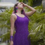 Garima Chaurasia Instagram - Just looking like a wOW! In this JAAMUN purple color 🤪Kuch toh baat hai is colour me😍💜 Outfit: @lucknow_i_chikan #gimaashi #gimaians