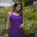 Garima Chaurasia Instagram - Just looking like a wOW! In this JAAMUN purple color 🤪Kuch toh baat hai is colour me😍💜 Outfit: @lucknow_i_chikan #gimaashi #gimaians