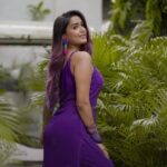 Garima Chaurasia Instagram - Just looking like a wOW! In this JAAMUN purple color 🤪Kuch toh baat hai is colour me😍💜 Outfit: @lucknow_i_chikan #gimaashi #gimaians