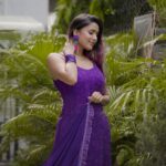 Garima Chaurasia Instagram - Just looking like a wOW! In this JAAMUN purple color 🤪Kuch toh baat hai is colour me😍💜 Outfit: @lucknow_i_chikan #gimaashi #gimaians
