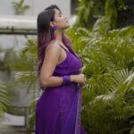 Garima Chaurasia Instagram - Just looking like a wOW! In this JAAMUN purple color 🤪Kuch toh baat hai is colour me😍💜 Outfit: @lucknow_i_chikan #gimaashi #gimaians