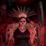 Garima Chaurasia Instagram - 🧛‍♀️💀 SKULL QUEEN 💀🧛‍♀️ 🎃 Happy Halloween 🎃 . . My 2nd Makeup look💁🏻‍♀️😬 How’s the look guys? . Last one is my fav👻 . PS: it was so tough for me to paste these big size rhinestones on face 🙆🏻‍♀️ Still I managed some how😅 Meri thodi Bht face art skills🙈 Makeup & edit by : 💁🏻‍♀️ 📸: @nitin_.1610 #halloween #halloweenmakeup #faceart #gimaashi #facepaint #gimaashi #gimaians #halloween2023 #skull #skullqueen