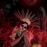 Garima Chaurasia Instagram - 🧛‍♀️💀 SKULL QUEEN 💀🧛‍♀️ 🎃 Happy Halloween 🎃 . . My 2nd Makeup look💁🏻‍♀️😬 How’s the look guys? . Last one is my fav👻 . PS: it was so tough for me to paste these big size rhinestones on face 🙆🏻‍♀️ Still I managed some how😅 Meri thodi Bht face art skills🙈 Makeup & edit by : 💁🏻‍♀️ 📸: @nitin_.1610 #halloween #halloweenmakeup #faceart #gimaashi #facepaint #gimaashi #gimaians #halloween2023 #skull #skullqueen
