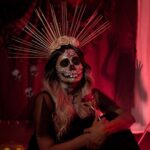 Garima Chaurasia Instagram - 🧛‍♀️💀 SKULL QUEEN 💀🧛‍♀️ 🎃 Happy Halloween 🎃 . . My 2nd Makeup look💁🏻‍♀️😬 How’s the look guys? . Last one is my fav👻 . PS: it was so tough for me to paste these big size rhinestones on face 🙆🏻‍♀️ Still I managed some how😅 Meri thodi Bht face art skills🙈 Makeup & edit by : 💁🏻‍♀️ 📸: @nitin_.1610 #halloween #halloweenmakeup #faceart #gimaashi #facepaint #gimaashi #gimaians #halloween2023 #skull #skullqueen