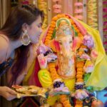 Garima Chaurasia Instagram - My gannu♥️🙏🏻🥹 Ganpati Bappa Morya 💐 #gimaashi #ganesha #ganpatidecoration #bappa #ganeshchaturthi #gimaians