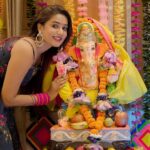 Garima Chaurasia Instagram - My gannu♥️🙏🏻🥹 Ganpati Bappa Morya 💐 #gimaashi #ganesha #ganpatidecoration #bappa #ganeshchaturthi #gimaians