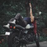 Garima Chaurasia Instagram - 5th one is my Fav!💙 Which one is yours? 💁🏻‍♀️ . . 📸: @welcomeishu3694 #gimaashi #bikelover #royalenfield #hunter #picoftheday #nature #gimaians #biker