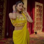 Garima Chaurasia Instagram - How’s my *Laado peela* attire? 🤭💖 #gimaashi #gimaians #ethnic #haldiceremony #haldioutfit