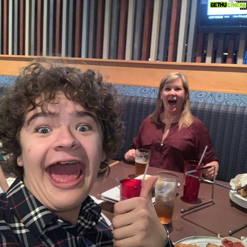 Gaten Matarazzo Instagram - Happy birthday to the best mama ever. TRIVIA CHAMPIONS OF 2020!!!! Team A.V. Club takes 1st place! @therealcalebmclaughlin was here too but he left before we took the title. Couldn’t have done it without you bud! But again, happy birthday mama. You’re not only the reason I get to be alive but also the reason I get to do what I love. Love you so much and I hope it was the best day for you. Also happy birthday to her twin brother Dave in Michigan. Miss you so much dude. Love you both and happy birthday!