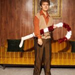 Gaten Matarazzo Instagram - I had the best time-travelling with @happysocks to capture their Holiday campaign... and guess what? I ALSO designed a gift box with 3 different sock styles in it. Wanna wear my pets on your feet this Christmas? 🐈 Well, now you know where to find it! 👉 HappySocks.com #HappySocks #HappinessEverywhere #NoTimeLikeThePresent