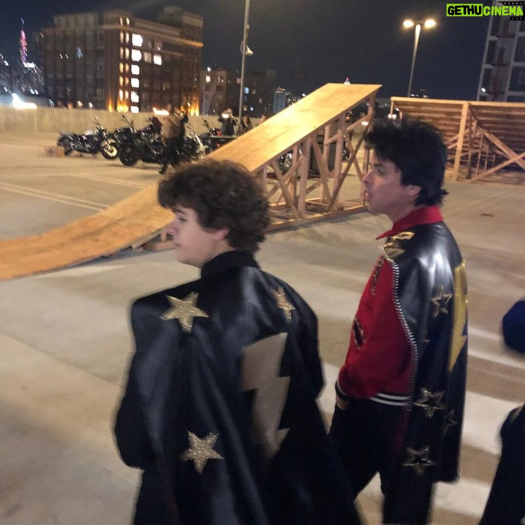 Gaten Matarazzo Instagram - Thank you so much to Billie, Mike, and Tre’ for the honor of being part of “Meet Me on the Roof.” I had a blast and it’s an experience I’ll never forget. You can click the link in my bio to see the video @greenday