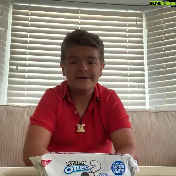 Gaten Matarazzo Instagram - #ad @oreo asked me to try to solve the #MysteryOreo flavor. I took my best guess but I’m calling in reinforcements. I challenge the hilarious @terrycrews to take a stab at it. Think you might have what it takes to solve the mysterious flavor when it hits shelves starting September 16? Learn more and submit your guess for a chance to win at www.MysteryOREO.com. No purchase necessary to enter. #sweepstakes