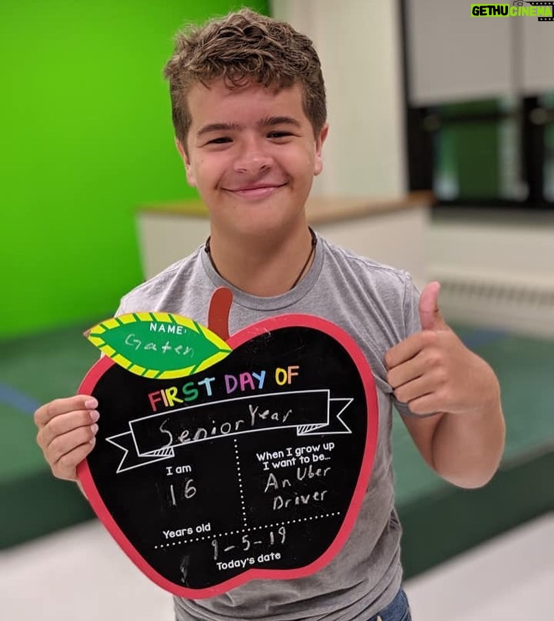 Gaten Matarazzo Instagram - Have a great 2019-2020 school year!! 🤓🍎🎭🏈🎒📝