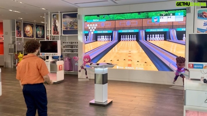 Gaten Matarazzo Instagram - #ad I recently had the opportunity to go to the Nintendo NY store! Wherever I am this summer, I can play #NintendoSwitchSports with my family and friends in person or online. #NintendoSwitchOnline